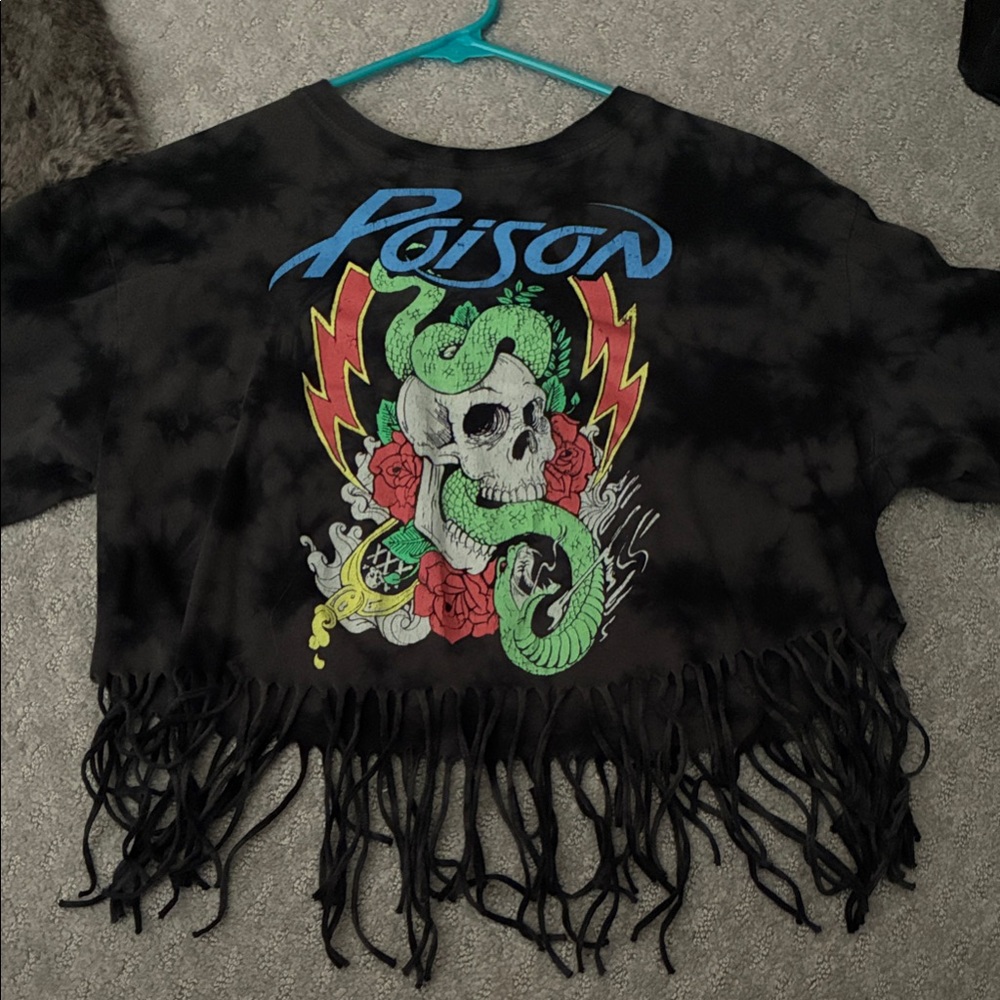 Black Fringe Shirt